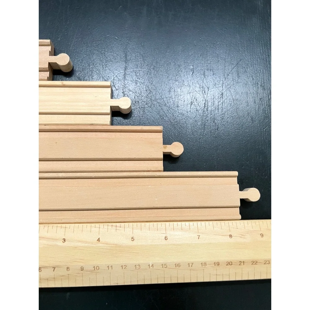 Circo Wooden Train Track Natural Straight Expansion Set 14pc OS